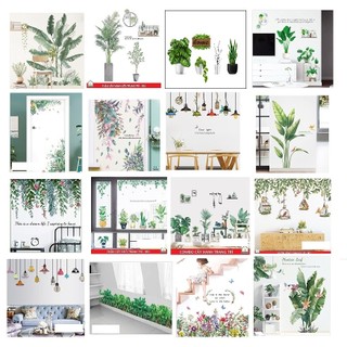 Decal dán tường CÂY  XANH trang trí  nhà cửa - NHIỀU MẪU