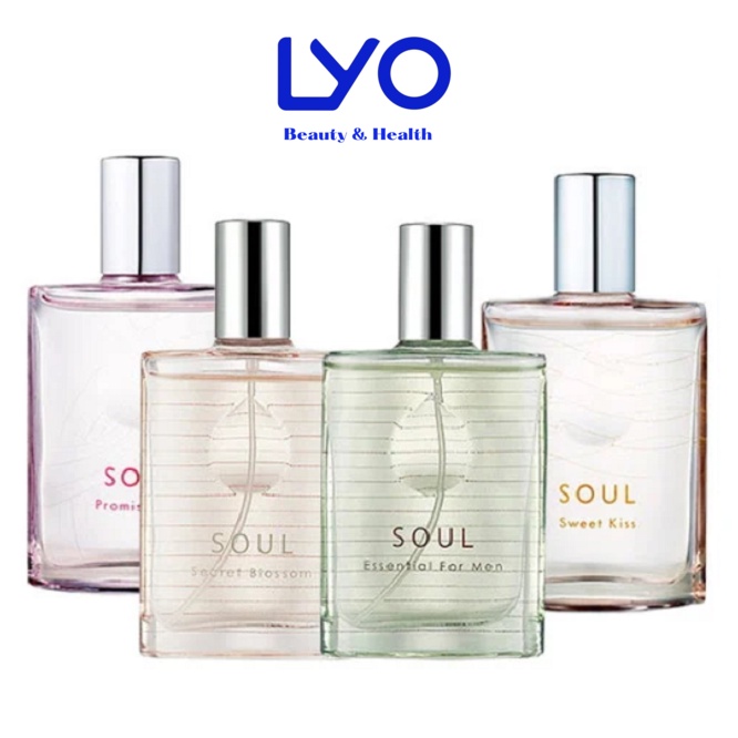 Nước hoa Soul 3 mùi cho nữ (Secret Blossom, Sweet Kiss, Promise Ring) và 1 mùi cho nam (Essential For Men)