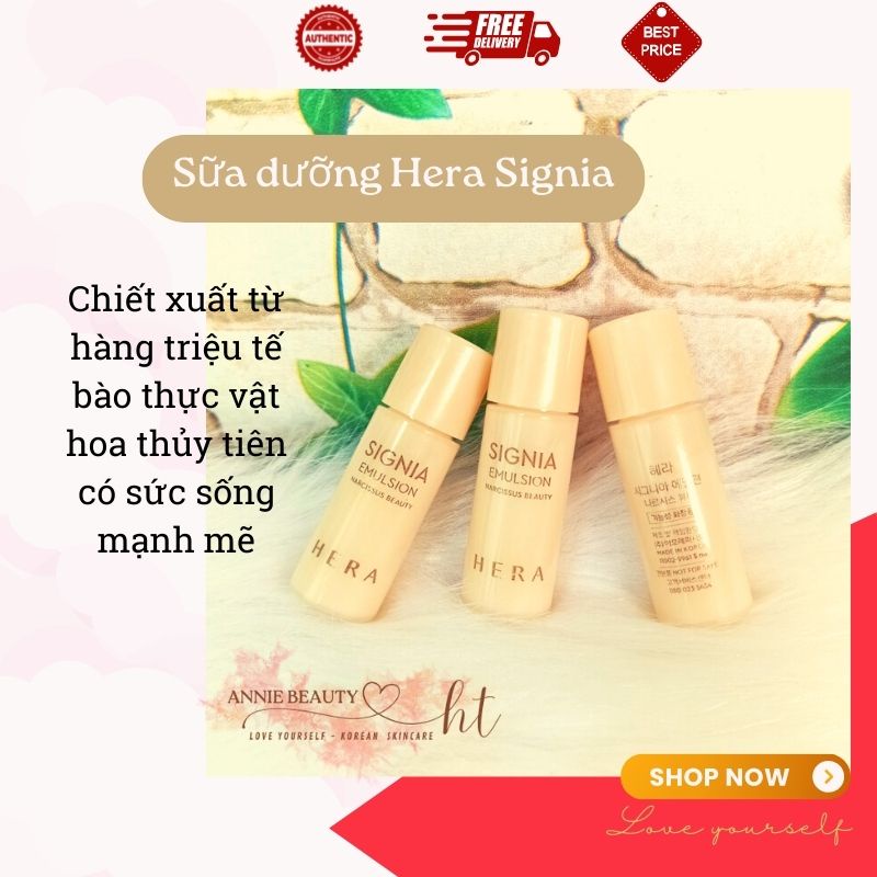 Kem dưỡng dạng sữa Hera Signia Emulsion cấp ẩm, cải thiện lão hóa cho da, dùng được cho da mụn