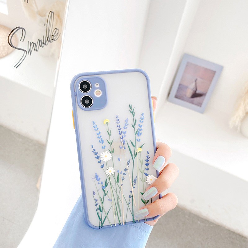 Ốp lưng nhám viền cao su Oppo A5s A7 A12 A54 4G A53 REALME C20 C11 2021