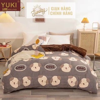 Chăn lông cừu nỉ Yuki tem mác nhập khẩu cao cấp loại 1 2mx2m3