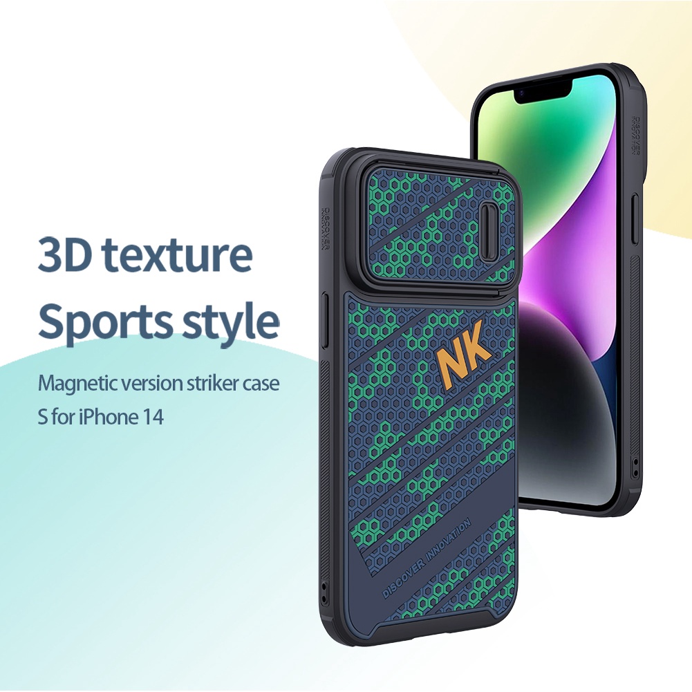 Ốp Điện Thoại Nillkin Chống Sốc Có Vòng Đỡ Từ Tính Bảo Vệ Camera Cho iPhone 14