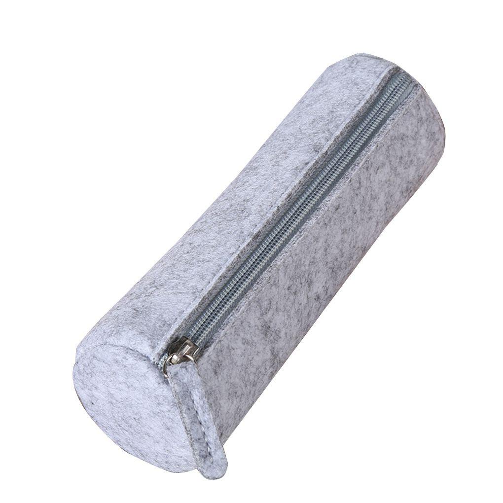 Túi Đựng Bút Màu Trơn Có Khóa Kéo Dễ Thương Cho Học Sinh