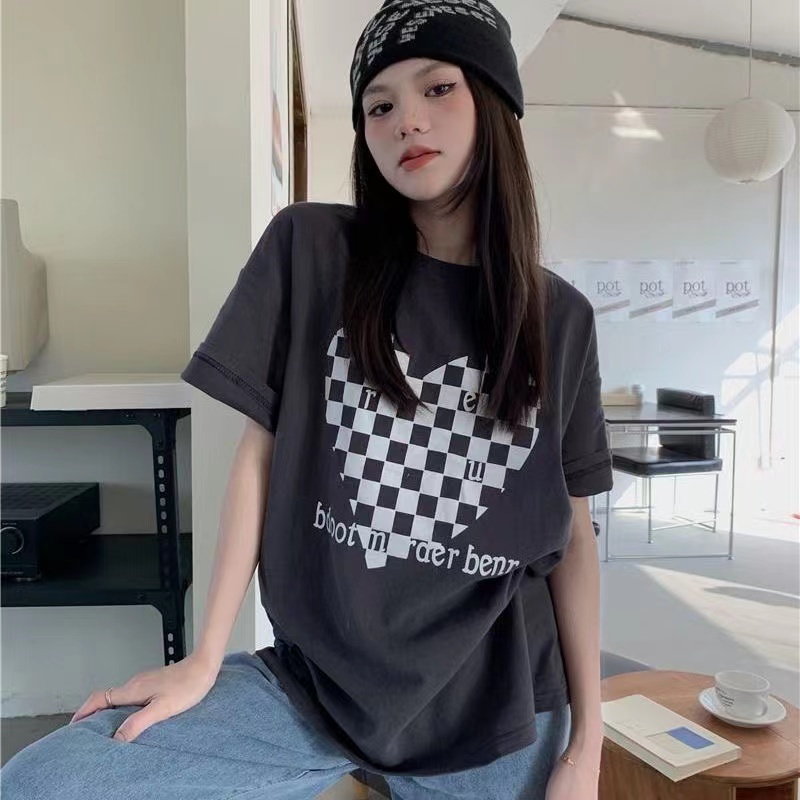 NRVP Áo Thun Unisex Mùa Hè Dáng Suông Tay Cộc Phong Cách Hàn Quốc Cho Nam Nữ