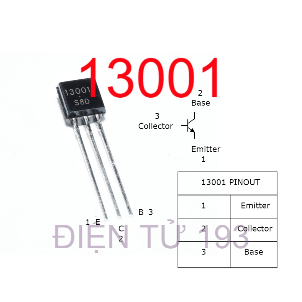 TÚI 5 CÁI 13001 TRANSITOR NPN