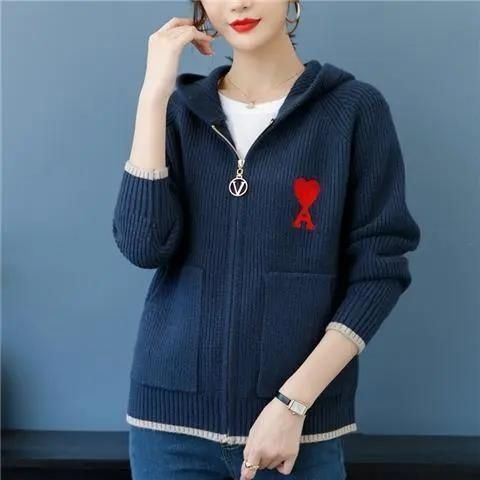 Áo Khoác Len Cardigan Có Khóa Kéo Thời Trang Xuân Thu 2022 Cho Nữ