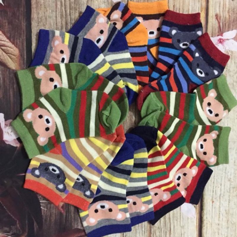 10 đôi tất vớ kẻ sọc cho bé size 1-12