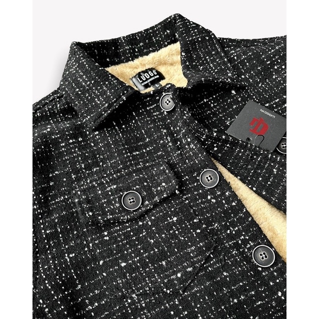 TWEED JACKET - LUOGÒ BRAND (áo khoác dạ nam lót lông)