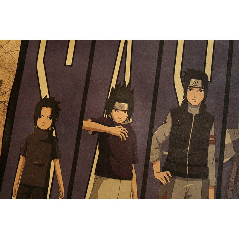 Poster Naruto B145 50.5*35cm Giấy Dán Tường Hình Nhân Vật Anime
