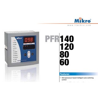 Bộ điều khiển tụ bù Mikro [Malaysia] PFR60 - PFR80 - PFR120 - PFR140 (6,8,12,14 cấp) - Size 144x144