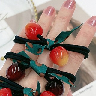 Dây Cột Tóc Hình Quả Cherry Đơn Giản Xinh Xắn