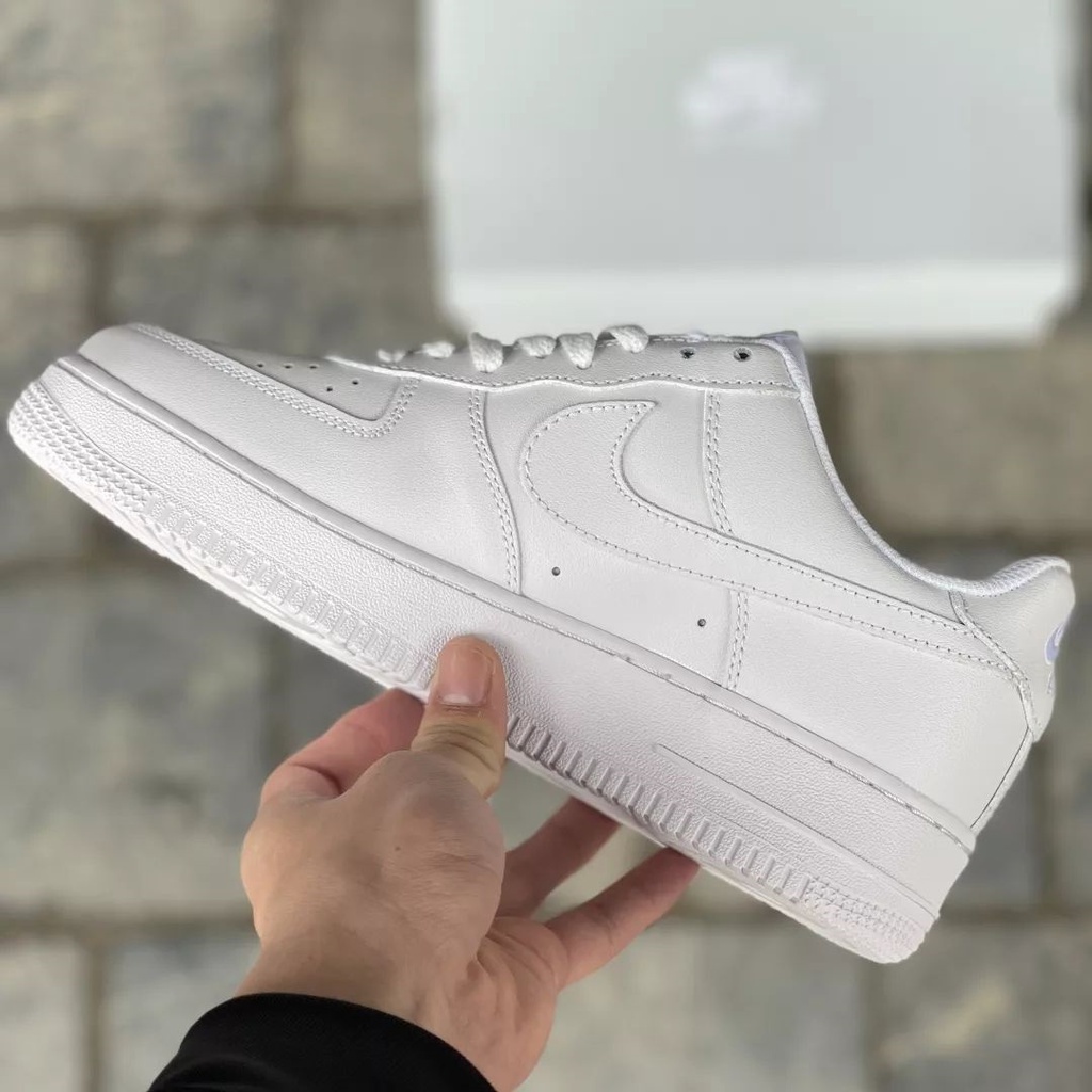 Giày Nam Nữ Đẹp Giá Rẻ Ulzzang Đế Bánh Mì, Giày Nike Air Force 1 Cổ Thấp AF1 Trắng Đi Học Đi Chơi G185 Alice.Sneaker