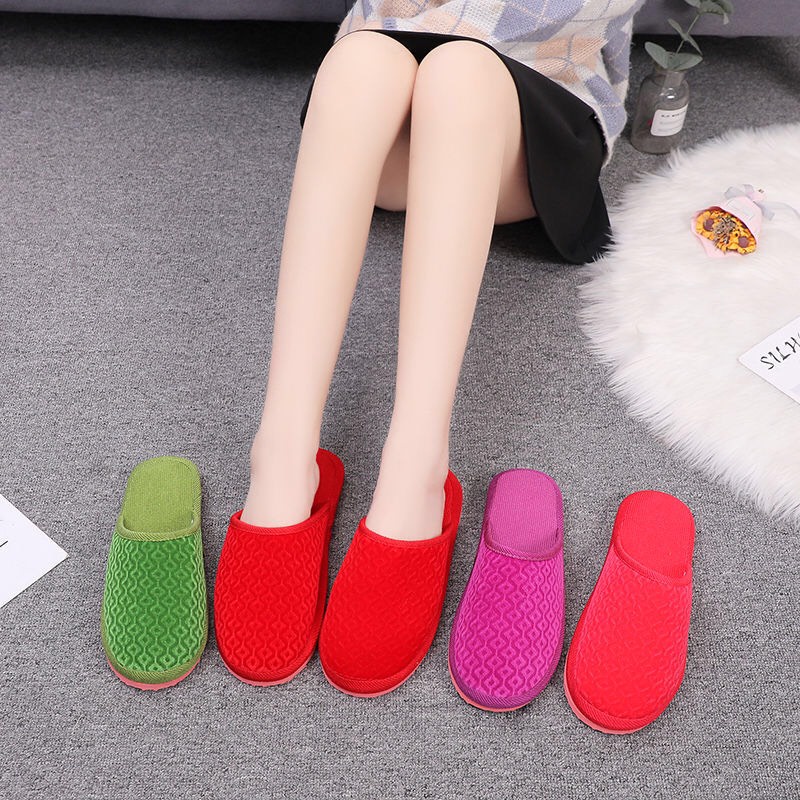 Dép nỉ dép bông dép đi trong nhà giữ ấm cho chân nhẹ nhàng ấm áp không hôi chân đế xốp