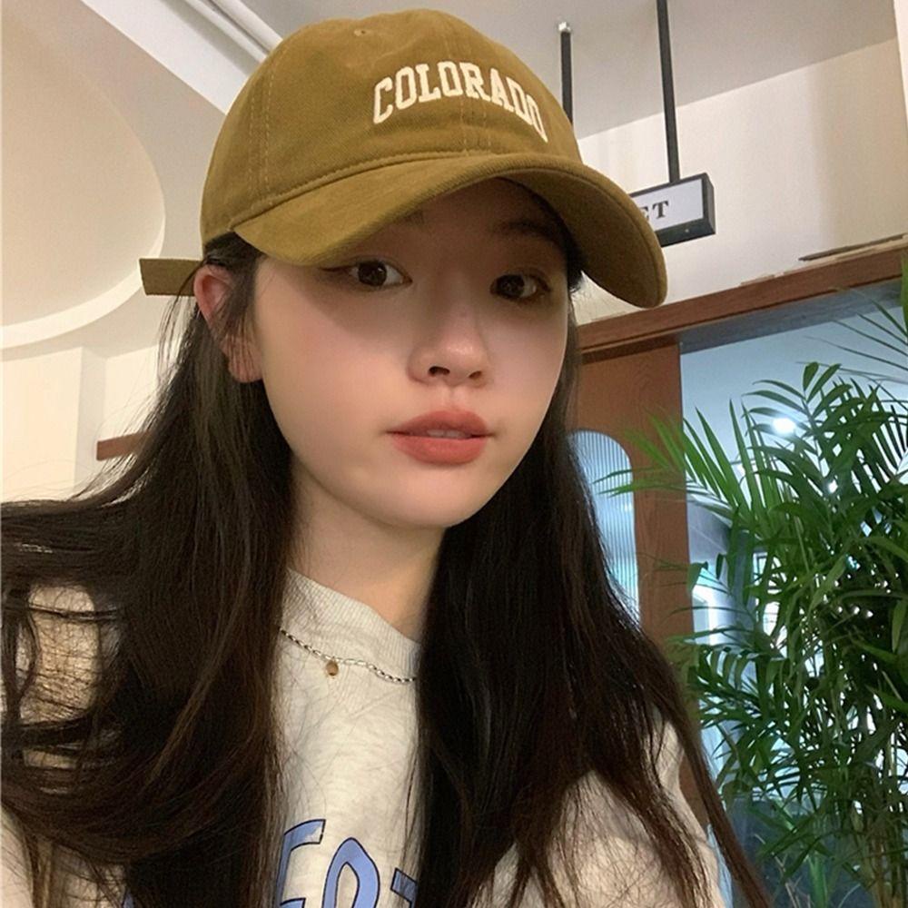 Mocho Nón Lưỡi Trai Thể Thao Thêu Chữ Đơn Giản Phong Cách Hàn Quốc Cho Nữ