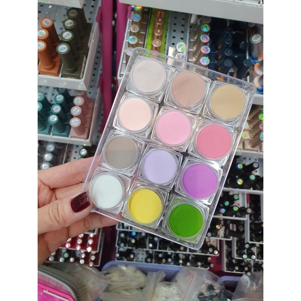Bột Làm Hoa-Nail-Set 12 Màu