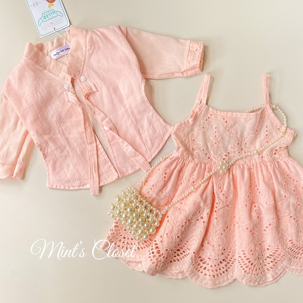 Set hanbok Hàn Quốc tiểu thư hoa nhí cho bé gái 1 2 3 4 tuổi MINTSCLOSET Mint's Closet - S1298 - GS1104