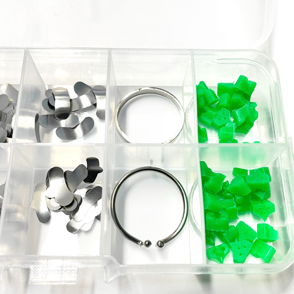 Hộp 100 Băng Tần Ma Trận Có 2 Vòng Kẹp Số 1.398 Matrix Bands