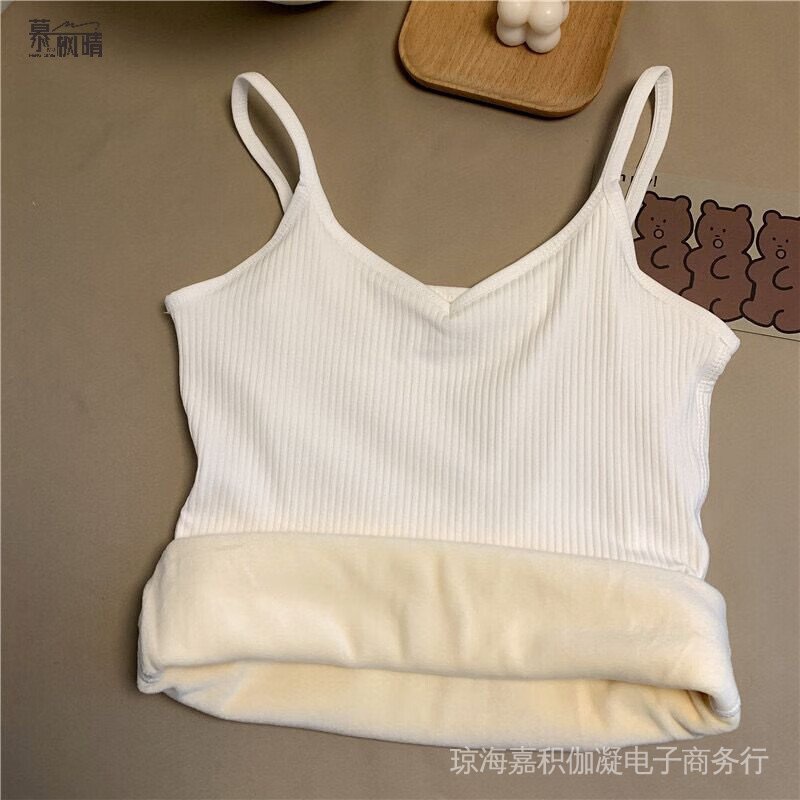 Xiao Ai recommends 2022 mu Fengqing thermal vest underwear women's fleece-lined thickened inner wear sling seamless white tight autumn and winter student high school bottoming shirt autumn, suit, couple, coat, trousers, underwear, cropped pants, swimsuit,