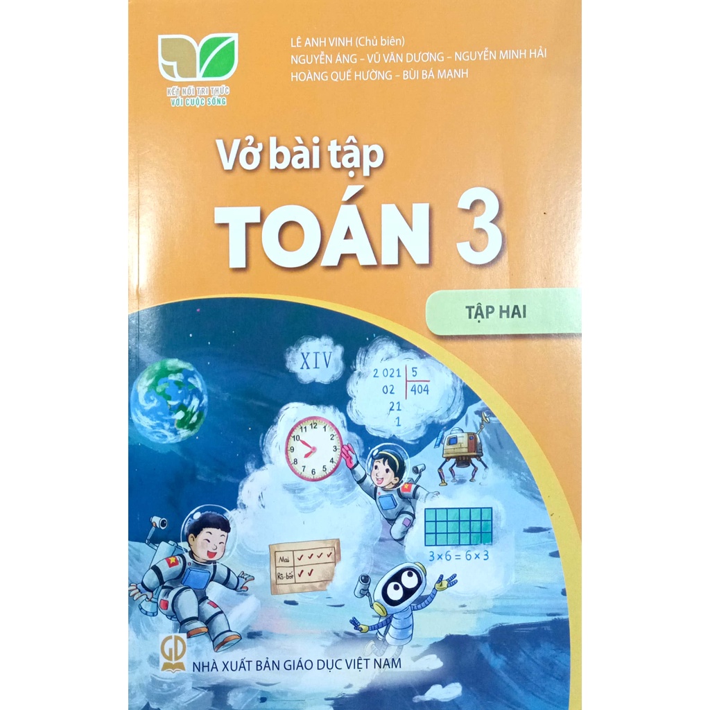 Sách - Vở bài tập Toán 3 tập 2 - Kết Nối Tri Thức - Bán kèm bao sách