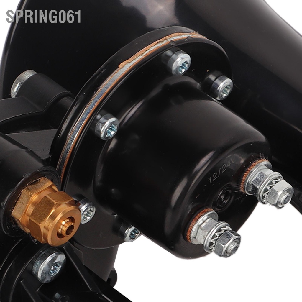 [Hàng Sẵn]   Còi không khí cong 135dB DC 12V 24V Xi lanh uốn điện Super Loud Bộ kèn hơi cho xe tải【Spring061】