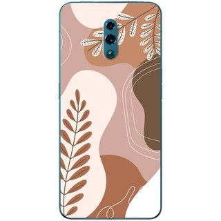 Ốp lưng oppo reno, reno 2, reno 2f in hình lá nâu
