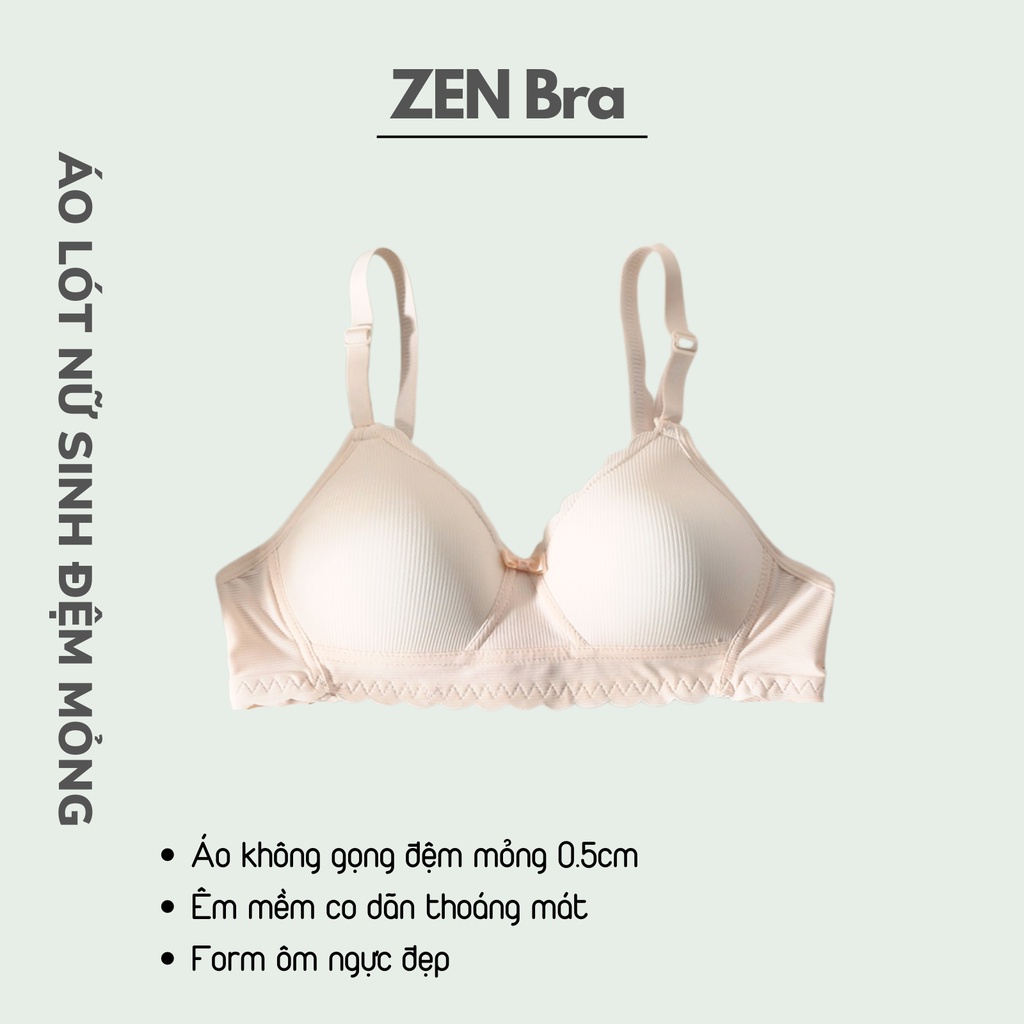 Áo ngực nữ viền ren áo bralette ZenBra_AL44 không gọng đệm mỏng chất co dãn phù hợp cho cả ngực nhỏ.
