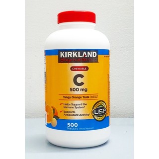 date 5/26 - kẹo ngậm vitamin C 500mg hương cam chai 500 viên hãng Kirkland Signature từ mỹ