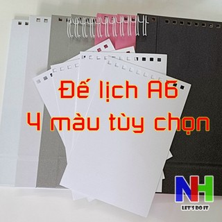 Đế lịch để bàn - ngang/đứng, 10,5x15cm - màu hồng, đen, trắng, xám có kèm lò xo theo bộ