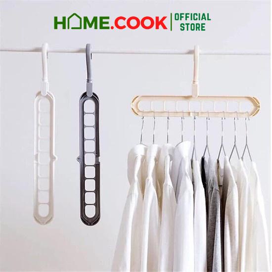 Móc Treo Quần Áo Đa Năng 9 Lỗ Tiết Kiệm Diện Tích