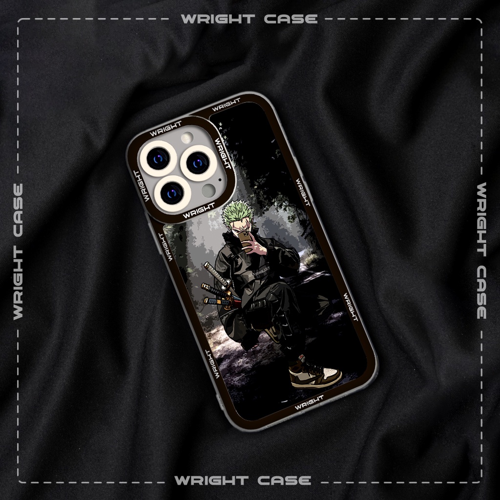 Ốp lưng iphone cạnh vuông Zoro Onepiece Hypebeast Streetwear Wrightcase 6plus/7/8/8plus/x/xs/11/12/pro/max/plus/promax