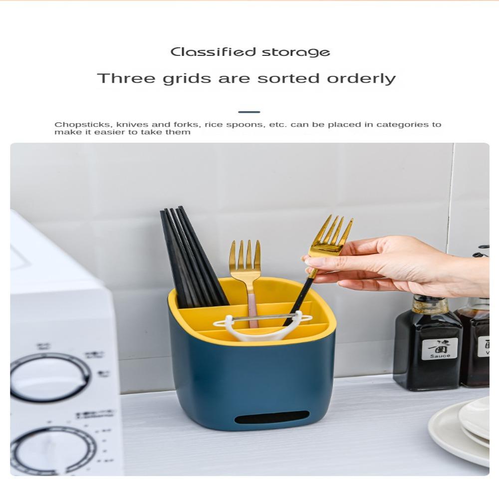 EBINLANDS Giá Đỡ Muỗng Đũa Ba Tầng Siêu Bền Tiện Dụng Cho Nhà Bếp