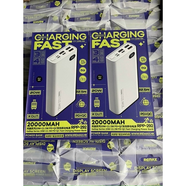 Sạc dự phòng pin dự phòng 20000ma remax đầy đủ đầu ra vào các dòng máy hiện tại trên thị trường, bảo hành 12 tháng