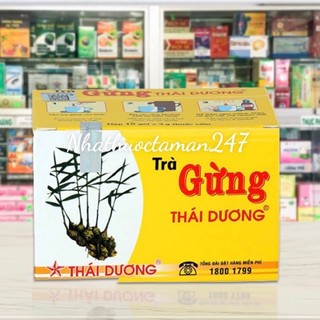 Trà gừng Thái Dương hộp 10 gói, giúp giải cảm