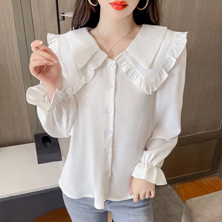 Long Sleeve Shirt Women Plus Size Loose Red Blouse Korean Style New Fashion Simple Ladies Tops