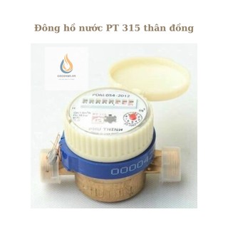 Đồng hồ nước phú thịnh pt 315 thân đồng 21mm