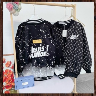 Áo khoác bomber LV nữ nam áo Lois Vuiton chất nỉ dày đẹp MAXONLY 