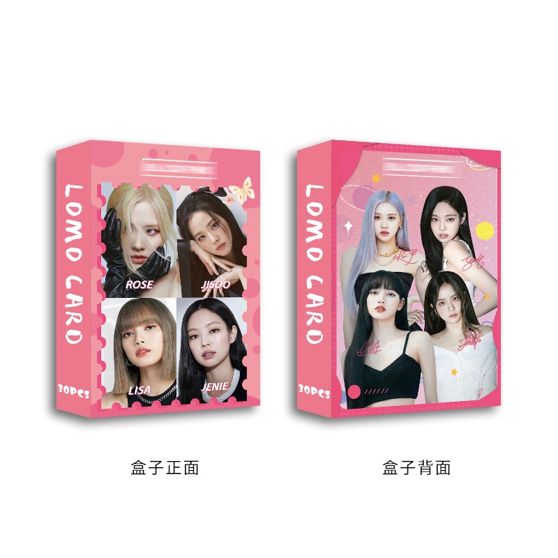 BLACKPINK LISA ROSE JENNIE JISOO Photocard Double-sided Color Printing Lomo Card