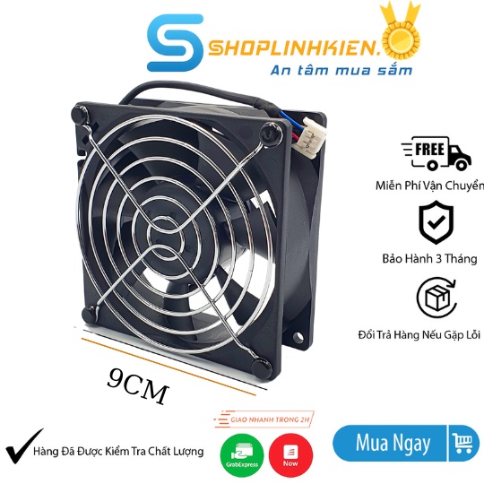 Bộ quạt tản nhiệt siêu khỏe cho thiết bị thủy sinh có điều tốc 9CM 12V 1.43A DELTA- ShopLinhKienm2M