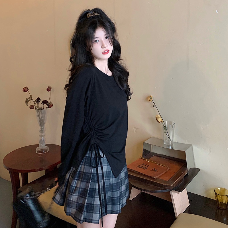 NRVP Áo Thun Nữ Dài Tay Dáng Rộng In Hình Phong Cách Hàn Quốc Kiểu Mới