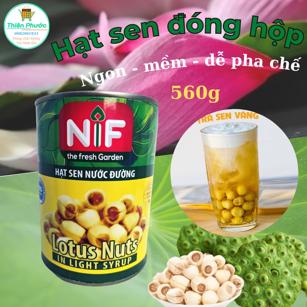 Hạt sen đóng hộp NIF 560g - mua 2 lon giá chỉ 65K