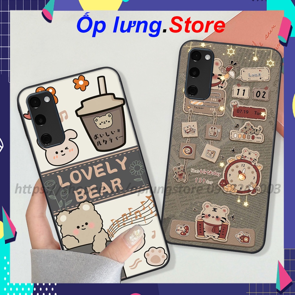 Ốp Samsung S20 FE / A21 / M31 / M51 / M52 5G bộ hình bear lovely,merry christmas,space,mill tea cute