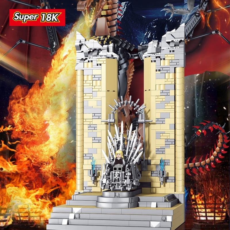 Đồ Chơi Lắp Ráp Mô Hình 3D 18K Super Ngôi Báu Sắt Iron Throne K130 (1146 mảnh) [Non Lego]