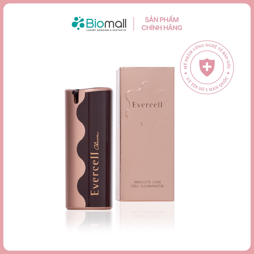 Ampoule kích hoạt Tế bào gốc tái tạo hồi sinh làn da lão hóa, da mỏng Evercell Chaum Absolute Luxe Cell Illuminator 15ml