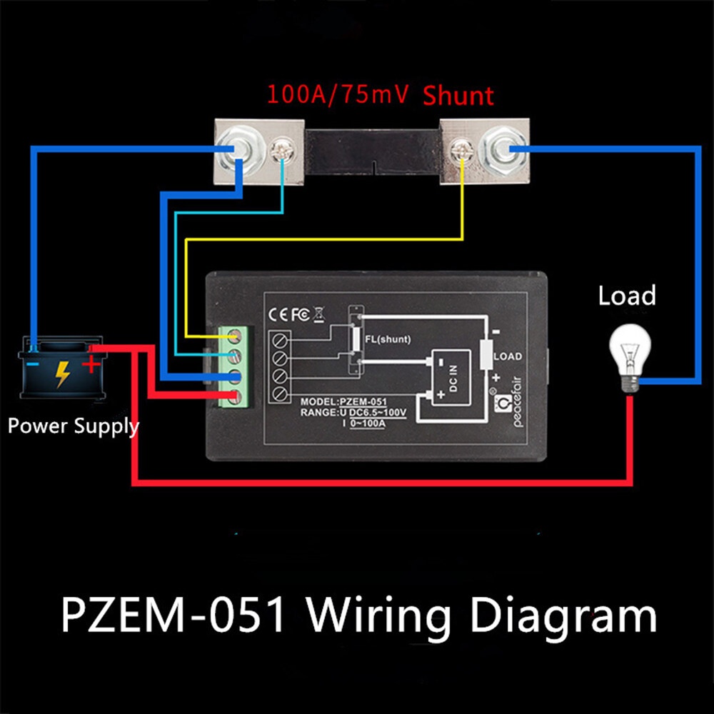Đồng hồ vạn năng kỹ thuật số ZIQQUCU PZEM051 0-100A 4 trong 1 chuyên dụng
