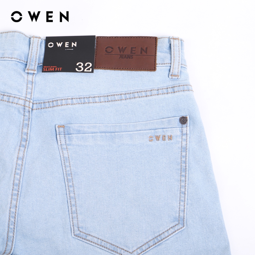 OWEN - Quần jean Slim Fit Xanh nhạt - QJSL221493