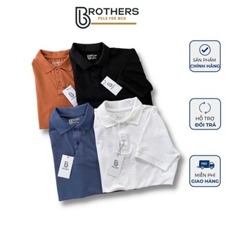 Áo thun polo nam para cổ trụ bẻ, chuẩn form, vải cá sấu cotton cao cấp, thoáng mát - brothers