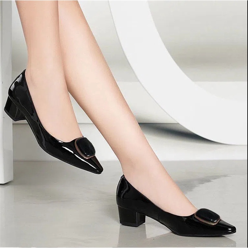 Giày Cao Gót Mũi Tròn Dễ Thương Thời Trang Công Sở Cho Bạn Gái A5968