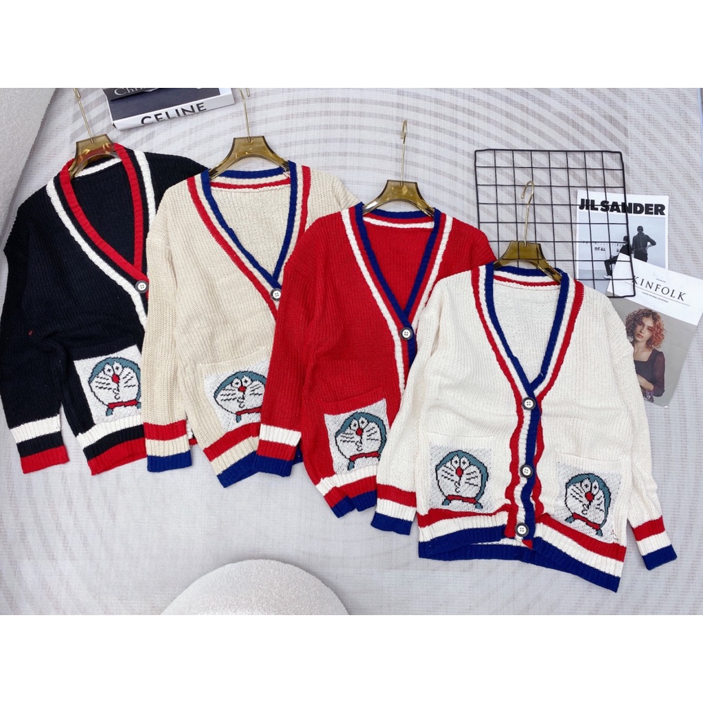 Aó Len Cardigan Doremon