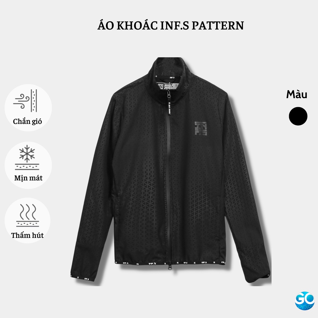 Áo khoác dù 1 lớp thể thao nam xỏ ngón INF.S vải in họa tiết mềm mịn, mỏng nhẹ, mặc mát