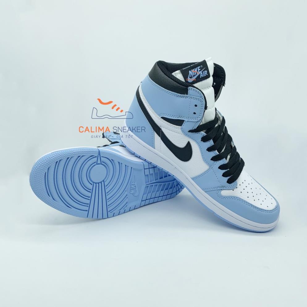 Giày Thể Thao Sneaker Jordan 1 High  Blue University, Giày JD1 Xanh Da Trời Cao Cổ Full BoxBill